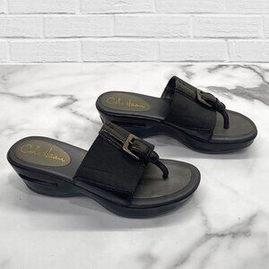 Cole Haan Nike Air black wedge sandals